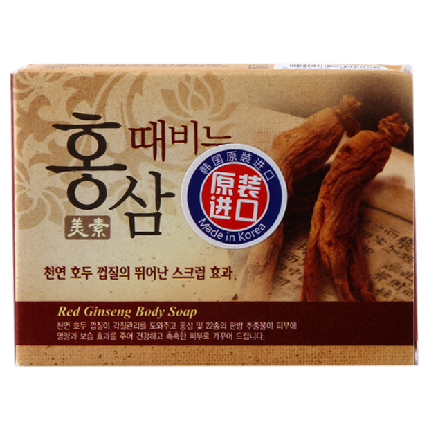 Xà Bông Tắm Mukungwa Red Ginseng Scrub Soap Tinh Chất Hồng Sâm 100g